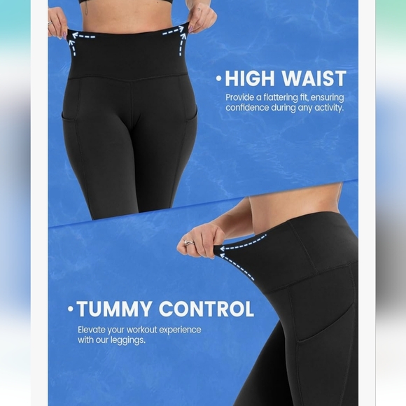 5 Pairs High Waisted Leggings - Picture 2 of 7